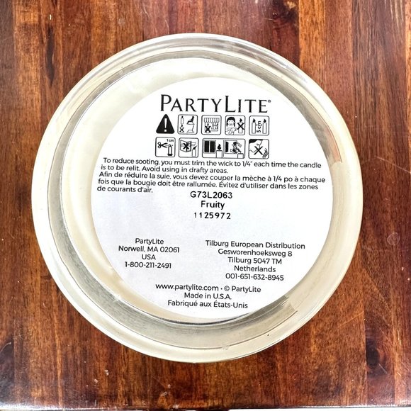 PartyLite Enhancd 01 3 Wick Jar Candle Fruity 40 60  hours burn time New in box - Picture 10 of 12